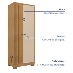 Armário 2 Portas Virtus com Chave                                  - 3