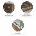 Ver imagem 4 de Cama de Solteiro com 2 Gavetas Invicta Contemporânea Santos Andirá Branco