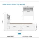 Ver imagem 6 de Cama de Solteiro com 2 Gavetas Invicta Contemporânea Santos Andirá Branco