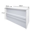 Ver imagem 3 de Balcão Recepção Atendimento Baixo sem Passa Fio - Sm Corporativo - 77ax100lx45p 430113