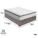 Ver imagem 3 de Cama Box Baú e Colchão Amsterdã Molas Ensacadas Casal Probel Casal Cinza