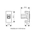 Ver imagem 2 de Módulo Tomada para Rede de Informática Fame Habitat Onix Rj45 Cat5e 8 Vias