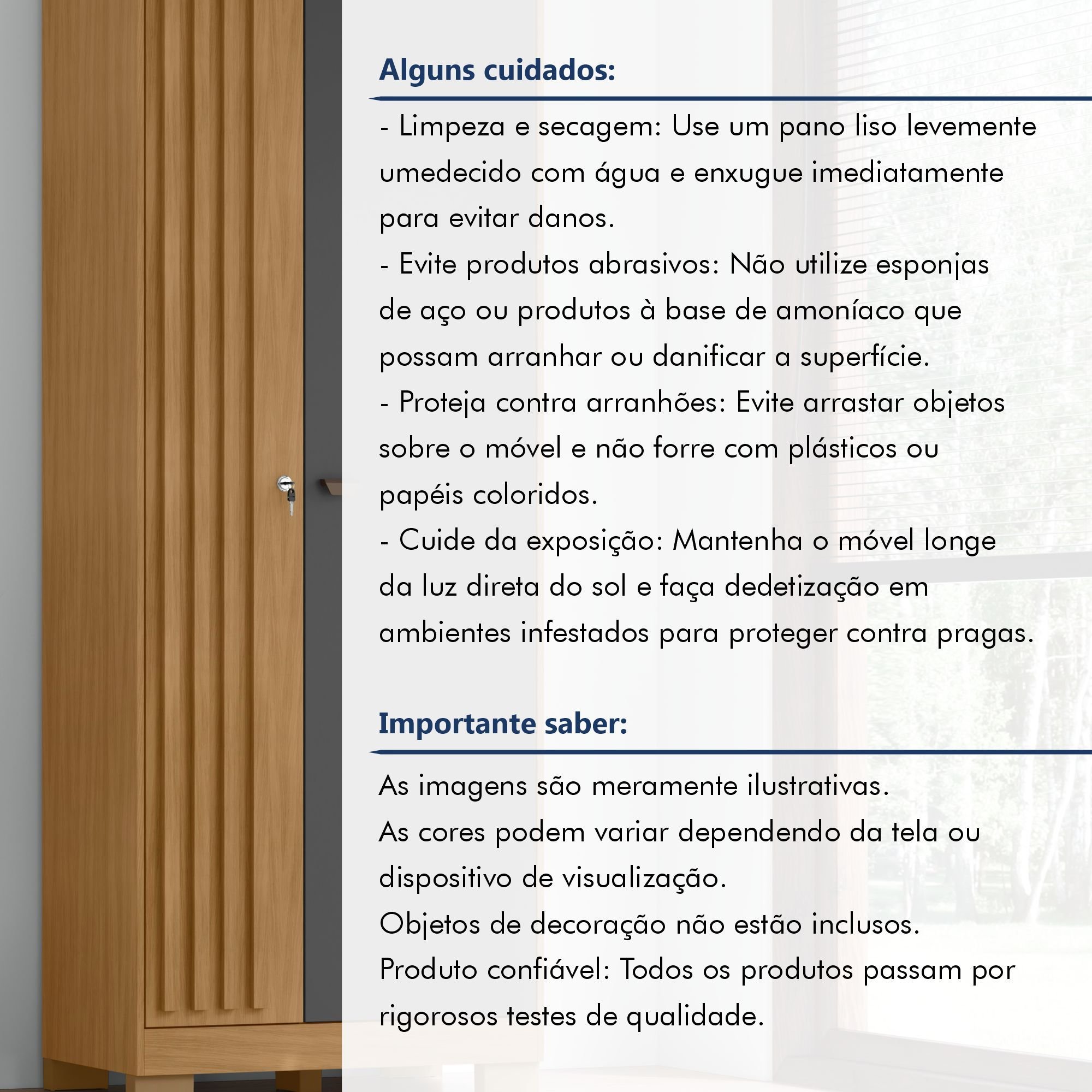 Armário Multiuso Guarda Roupa 2 Portas com Chave Virtus - 15