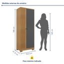 Ver imagem 3 de Armário 2 Portas Virtus com Chave                                 