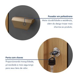 Armário 2 Portas Virtus com Chave                                  - 6