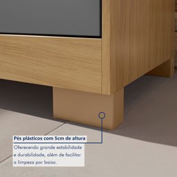 Armário Multiuso Guarda Roupa 2 Portas com Chave Virtus - 4