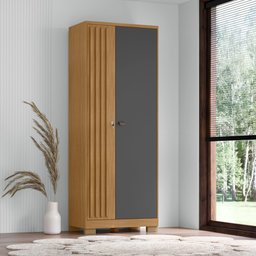 Armário Multiuso Guarda Roupa 2 Portas com Chave Virtus - 1