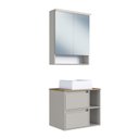 Ver imagem 2 de Conjunto para Banheiro Gabinete Suspenso 60cm com Cuba Espelheira com Led