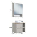 Ver imagem 3 de Conjunto para Banheiro Gabinete Suspenso 60cm com Cuba Espelheira com Led