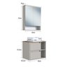 Conjunto para Banheiro Gabinete Suspenso 60cm com Cuba Espelheira com Led - 3