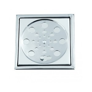 Grelha Inox Quadrada com Caixilio e Fechamento 10 Cm