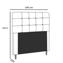 Ver imagem 3 de Cabeceira Estofada Cama King 195 cm Corino Branco