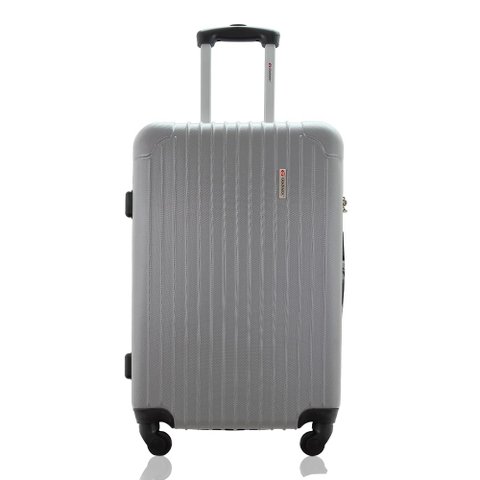 Mala de Viagem Média 23kg Despachada Rígida Rodas 360º Cadeado de Segredo Gladiador A2m:cinza