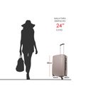 Ver imagem 5 de Mala de Viagem Média 23kg Despachada Rígida Rodas 360º Cadeado de Segredo Gladiador A2m:cinza