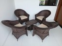 Ver imagem 1 de Jogo Bali Jardim 4 Poltronas 1 Mesa de Centro Fibra Sintética Área Externa Varanda Sacadas
