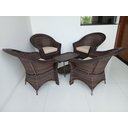 Ver imagem 3 de Jogo Bali Jardim 4 Poltronas 1 Mesa de Centro Fibra Sintética Área Externa Varanda Sacadas