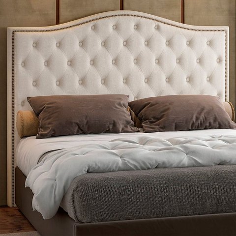 Cabeceira para Cama Box King 203cm Diesis Bouclé Off White - Sallar Home