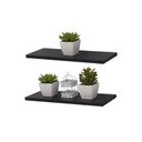 Ver imagem 2 de Kit 2 Prateleiras 40 X 15cm Preta Suporte Invisível