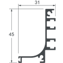Ver imagem 2 de Perfil Puxador Cava 02 Inox Escovado 6,0mt Alternativa