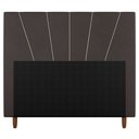 Ver imagem 3 de Cabeceira Cama Box Casal King Size Dallas 195cm Suede Marrom - Desk Design