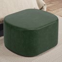 Ver imagem 2 de Kit 2 Puffs Decorativos Orgânico para Living Quarto 70cm Doha W01 Couríssimo Verde Musgo - Lyam Deco