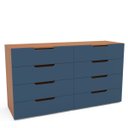 Ver imagem 2 de Cômoda Madri com 8 Gavetas 150x84cm Azul/Freijó 250697