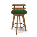 Ver imagem 3 de kit 04 Banquetas Giratória Costela Veludo Verde Base Madeira MA70 - D'Rossi DRossi