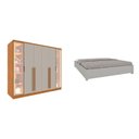 Ver imagem 2 de Conjunto Casal Guarda Roupa Portugal Reflecta e Cama Casal Queen Monaco