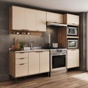 Ver imagem 1 de Armário de Cozinha Completa C Balcão Miami Box Carraro Off White C Freijó