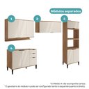 Ver imagem 4 de Armário de Cozinha Completa C Balcão Miami Box Carraro Off White C Freijó