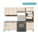 Ver imagem 6 de Armário de Cozinha Completa C Balcão Miami Box Carraro Off White C Freijó