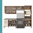 Ver imagem 7 de Armário de Cozinha Completa C Balcão Miami Box Carraro Off White C Freijó