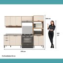 Ver imagem 3 de Armário de Cozinha Completa C Balcão Miami Box Carraro Off White C Freijó