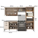 Ver imagem 5 de Armário de Cozinha Completa C Balcão Miami Box Carraro Off White C Freijó