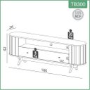 Ver imagem 3 de Rack Curvo para Tv de até 70" com 01 Gaveta 180cm 100% Mdf Tb300 Dalla Costa-freijó/preto Fosco