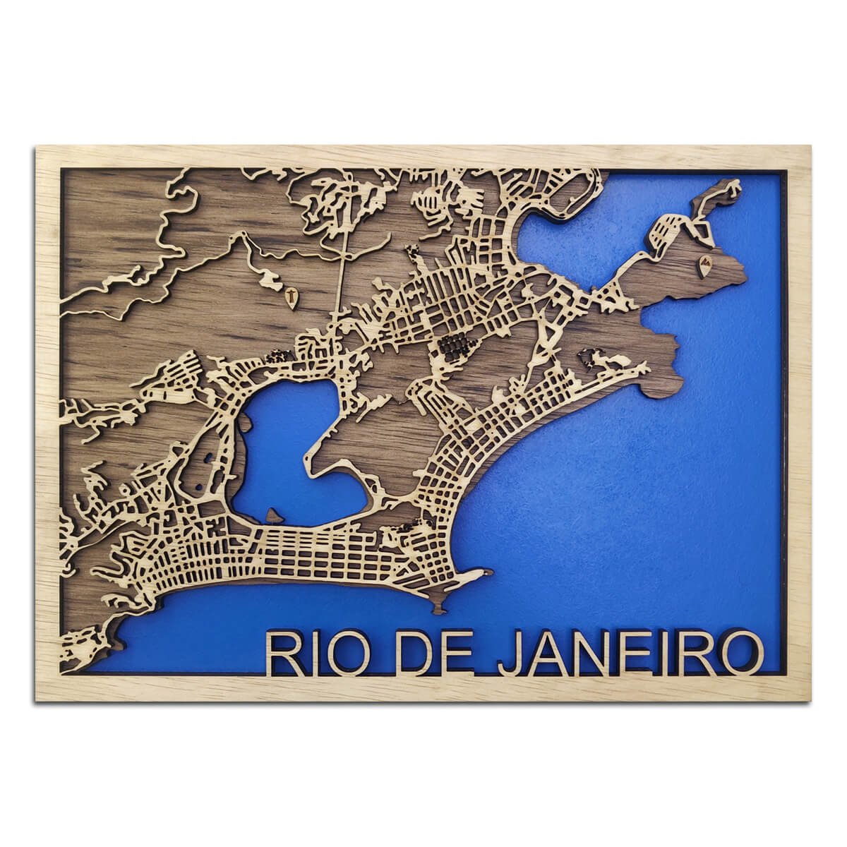 Mapa Rio de Janeiro Woodhead 63x45 cm