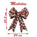 Ver imagem 2 de Kit 6 Enfeites Árvore Natal Laço Decorado Figuras Natalinas 28,5 Cm