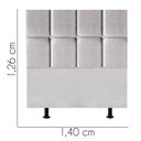 Ver imagem 3 de Cabeceira para Cama Box Casal 1,40 Cm Poliana:cinza Claro