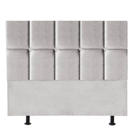 Cabeceira para Cama Box Casal 1,40 Cm Poliana:cinza Claro