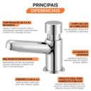 Ver imagem 3 de Torneira Lavatório Balcão Mebermatic Automática 26302 Meber - Cromado