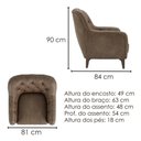 Ver imagem 3 de Poltrona Decorativa Capitone Sasha Pes Madeira Courino Tcs 729 Moll