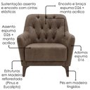 Ver imagem 5 de Poltrona Decorativa Capitone Sasha Pes Madeira Courino Tcs 729 Moll