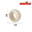 Ver imagem 4 de Conjunto C-4 Porta Guardanapo Natalino Listrado Branco e Dourado Natal 5x3cm Cromus