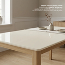 Ver imagem 4 de Tampo de Mesa de Jantar Retangular 120x80cm em MDF e Vidro Off White