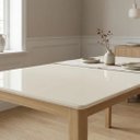 Ver imagem 5 de Tampo de Mesa de Jantar Retangular 120x80cm em MDF e Vidro Off White