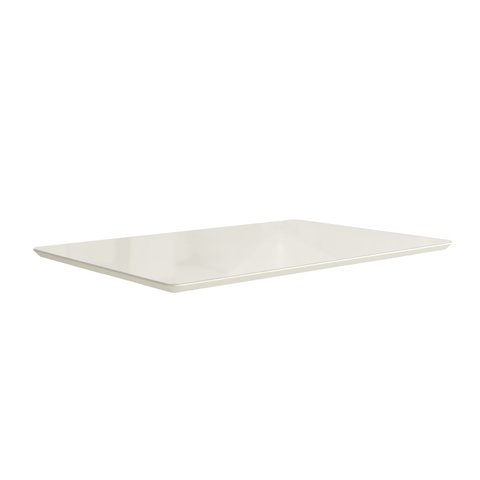 Tampo para Mesa de Jantar Retangular 120x80cm em Vidro e MDF Off White Kappesberg Branco/Withe