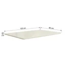 Ver imagem 2 de Tampo de Mesa de Jantar Retangular 120x80cm em MDF e Vidro Off White