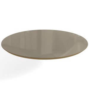 Tampo Redondo Mesa de Jantar com Vidro 105cm