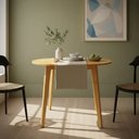 Ver imagem 4 de Mesa de Jantar 4 Lugares Redonda 100cm Madeira Cozinha Sala de Jantar