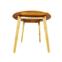 Mesa de Jantar 4 Lugares Redonda 100cm Madeira Cozinha Sala de Jantar - 4
